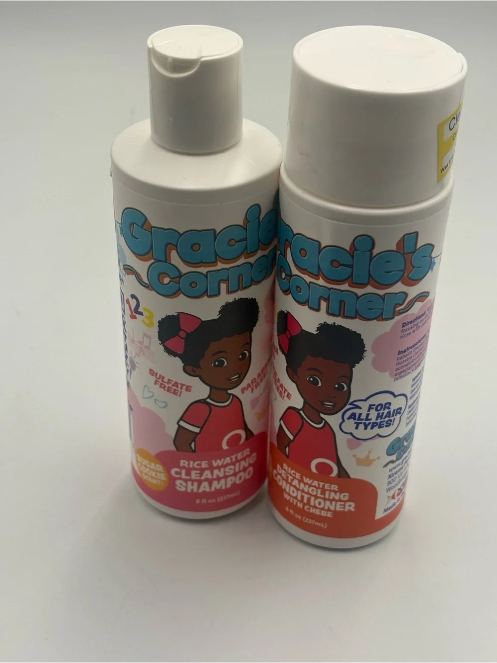 Gracie’s Corner Rice Water Shampoo & Conditioner Set 8 oz Sugar Cookie Scent